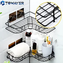 Bathroom Shelf Shower Shelf Shampoo Storage Rack Kitchen Storage Holder Punch-Free Wall Mounted Organizer Bathroom Accessories