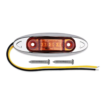 

Amber+Red Lights Side Clearance Car Truck Tail Trailer Lamp 3Leds 12V-24V
