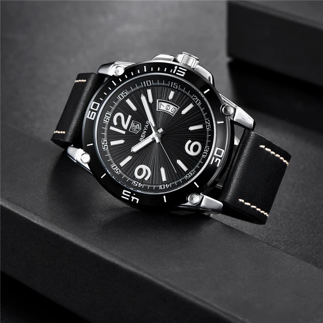 BENYAR Luxury brand Relogio Masculino quartz business men wrist watch waterproof fashion watch men sport leather date clock 2022 2