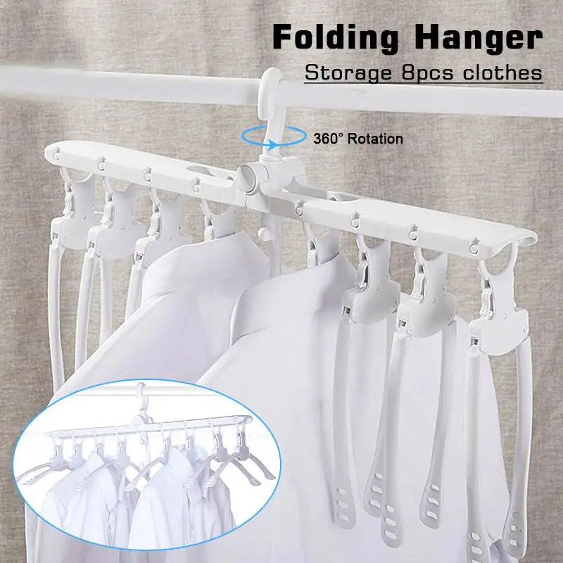 

Multifunctional Magic Hanger Racks Foldable Smart Storage Artifact Clothes Drying Rack Household Multi-layer Clothing Folding
