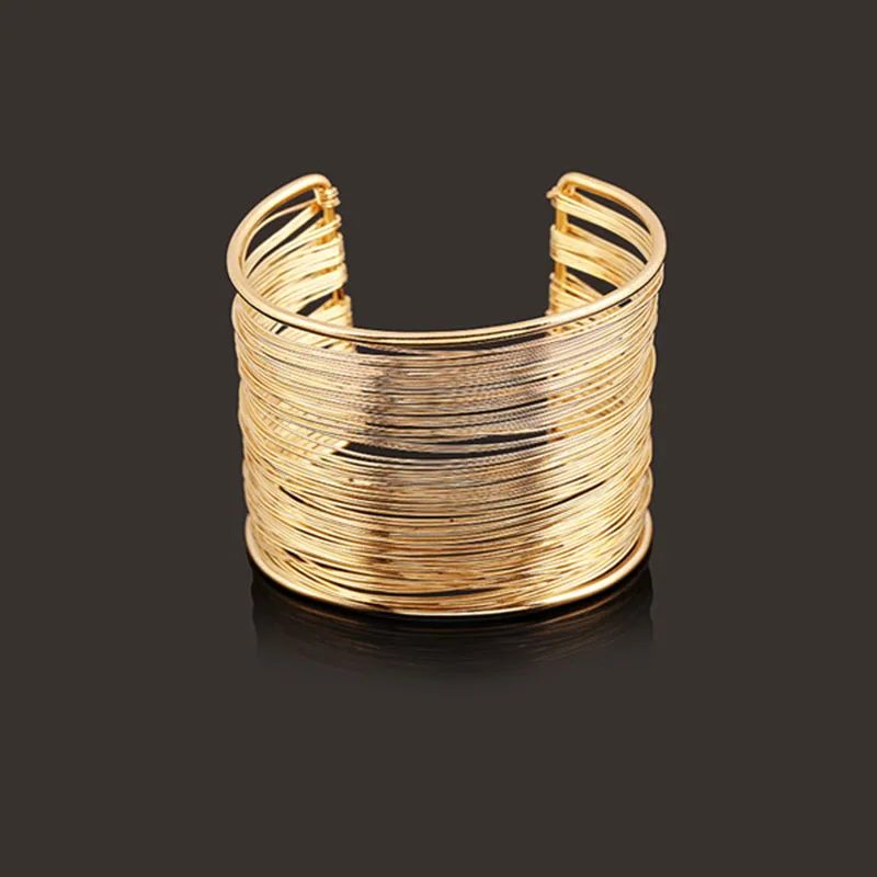 Punk Multilayer Metal Wires Strings Bracelets for Women,bangle bracelet,snake bangle bracelet