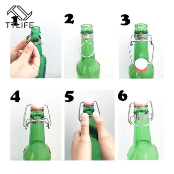 

1PCS Swing Top Bottle Caps Flip Top Beer Bottle Cap Replacement Swing Cap With 1PCS Gaskets For Red Wine Style Beer Bottle