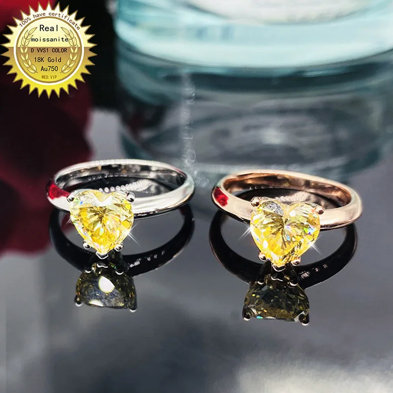 

Твердые 18 К золото 1ct желтый Синтетический бриллиант кольцо D Цвет VVS с национальными сертификат 008