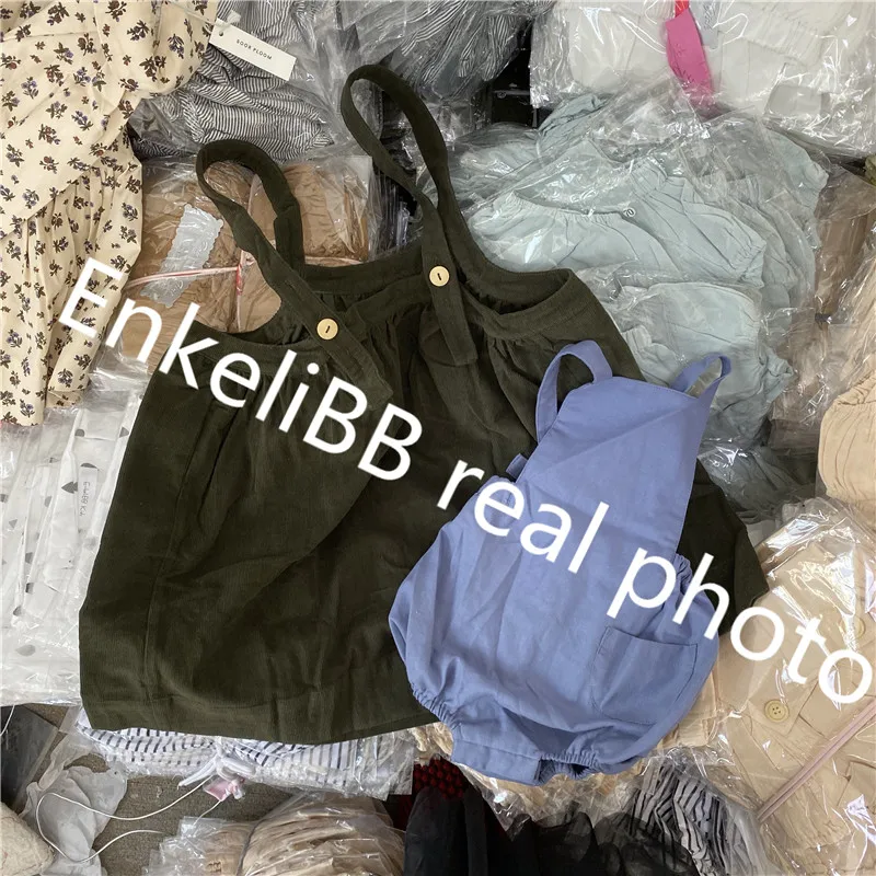 Soor Ploom/детское красивое зимнее платье на бретельках; вельветовые джинсовые платья-пачки; Модная одежда для маленьких девочек; зимнее платье для детей