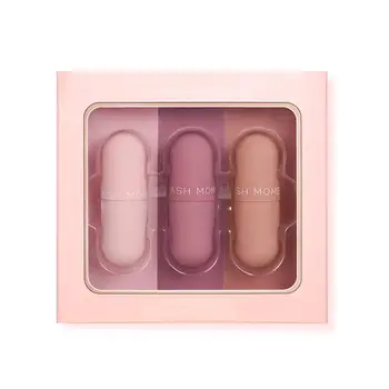 

3pcs/set Liquid Matte Lip Gloss Makeup 6 Color Liquid Tint Moisturizing Non-stick Lipstick Lipgloss Mirror Cup Lasting Surf