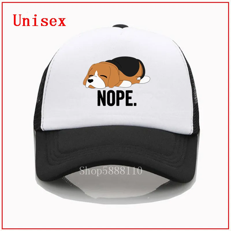 Бейсболка для мужчин и женщин Lazy Beagle nope Кепка от солнца с принтом в виде сетки
