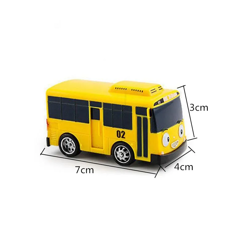yellow Мультфильм аниме Q Edition автобус скользящая задняя мощность маленький автобус катапульта Tayo маленький автобус модель маленький автобус парковка - Цвет: yellow