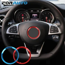 Кольцо на руль, самоклеящаяся наклейка, украшение автомобиля для Mercedes Benz CLA GLK, класс W204, W246, W176, W117, C117