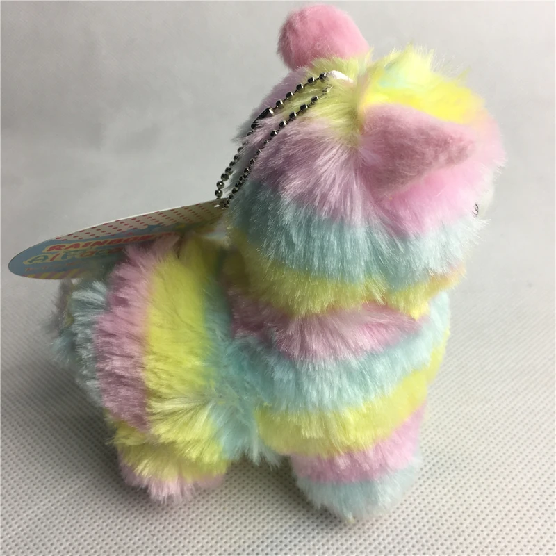 10 шт./лот 13 см Япония Alpacasso брелок плюшевые игрушки, дети Радуга брелок для ключей из альпаки рождественские подарки игрушки