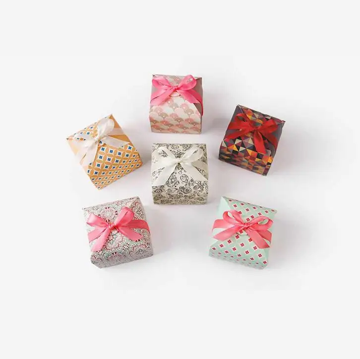 2 шт. креативные подарочные коробки с цветочным принтом и геометрическим