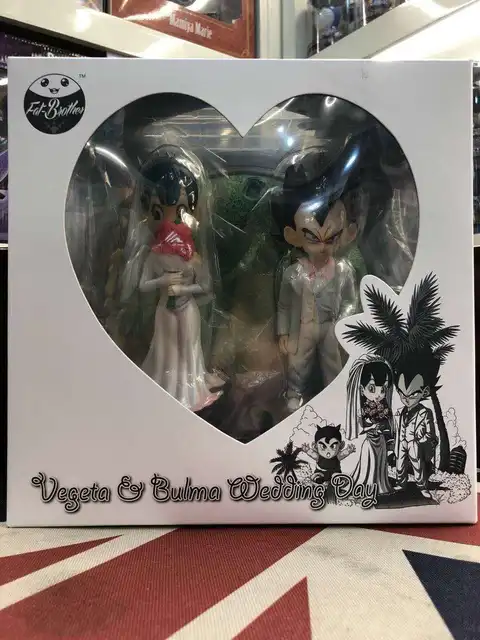 26cm Dragon Ball GK Vegeta IV and Bulma Wedding Action Figure Ornament Model Toys Ornament Cute Bulma Collectible Fans Gift 2