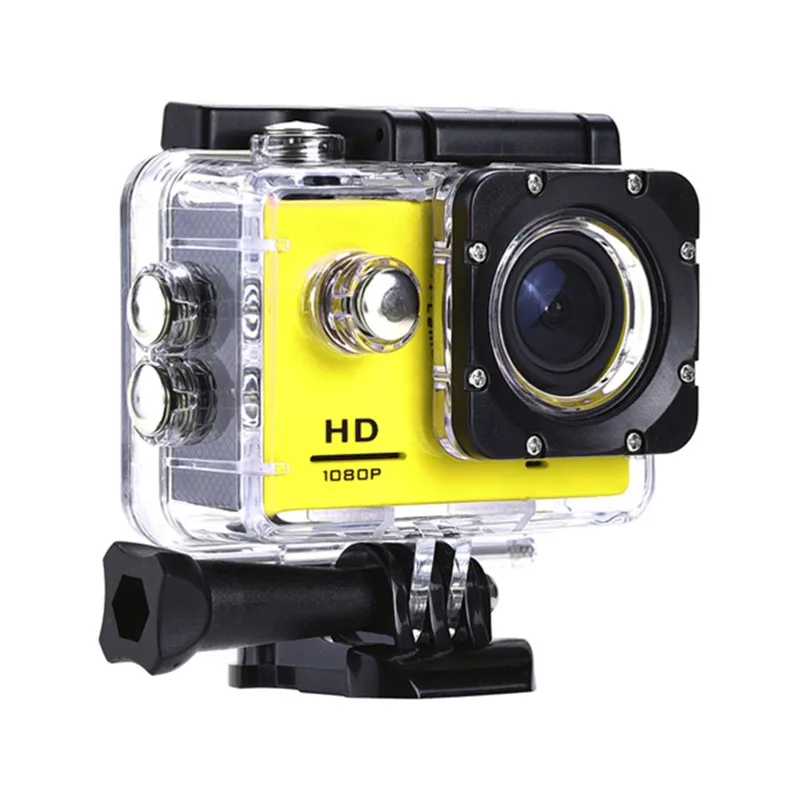 Go Pro Экшн-камера 1080P Ultra HD спортивная экшн-видеокамера s 140D Подводная Водонепроницаемая камера Автомобильная камера мини-камера - Цвет: Yellow Action Camera