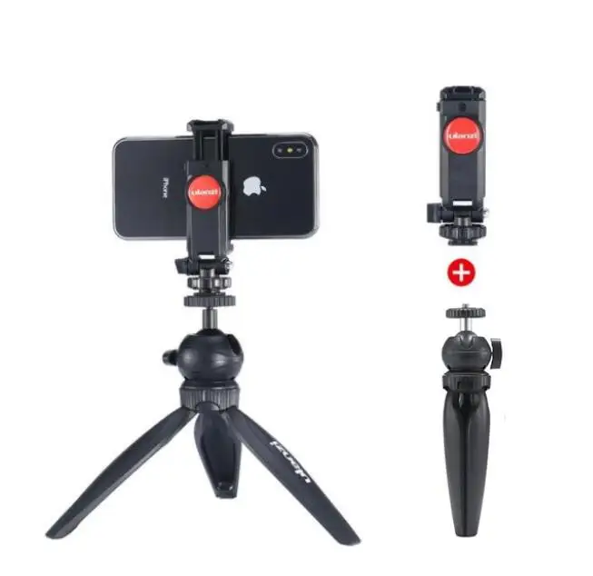 With Big Tripod Ulanzi ST-06 регулируемый держатель для телефона быстросъемный Горячий башмак крепление для смартфона iPhone GoPro JVC Xiao Yi Спортивная камера - Цвет: With Big Tripod