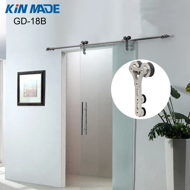 Двойные роликовые стеклянные раздвижные двери KIN|interior glass door|glass doorsliding door |
