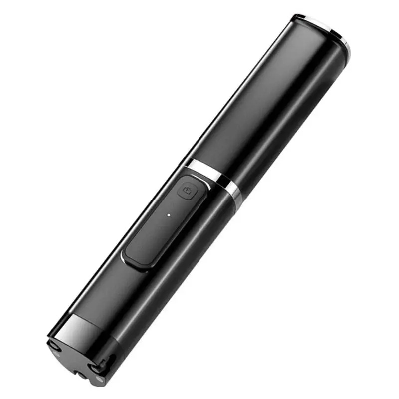 1 предмет Алюминий Скрытая штатив селфи-Палка с Bluetooth для iPhone/huawei/samsung держатель для селфи и штатив с функцией Bluetooth - Цвет: Черный
