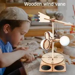 Kit de maquette de girouette en bois Montessori pour enfants, jouets éducatifs, vitesse d'expérimentation, technologie scientifique 