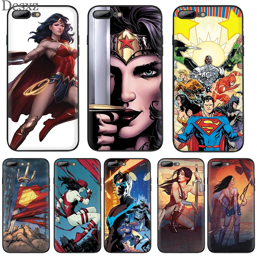 Чехол для телефона Wonder Woman Comics iPhone 7 8 6 6s Plus 11 Pro XR X XS Max роскошная задняя крышка