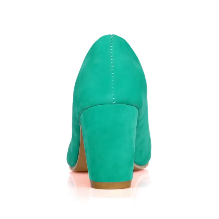 Женские туфли-лодочки из нубука туфли на высоком квадратном каблуке с круглым носком больших размеров элегантные туфли на высоком каблуке из органической кожи; цвет зеленый, бежевый, черный; размеры 47-34, 46