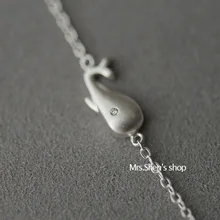 925 чистого серебра прекрасный ветер кит инкрустированный бриллиантами браслет женский Новинка