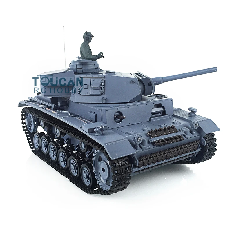 2 4G Heng Long 1/16 TK7.0 пластиковая немецкая Panzer III L RTR радиоуправляемая модель танка 3848