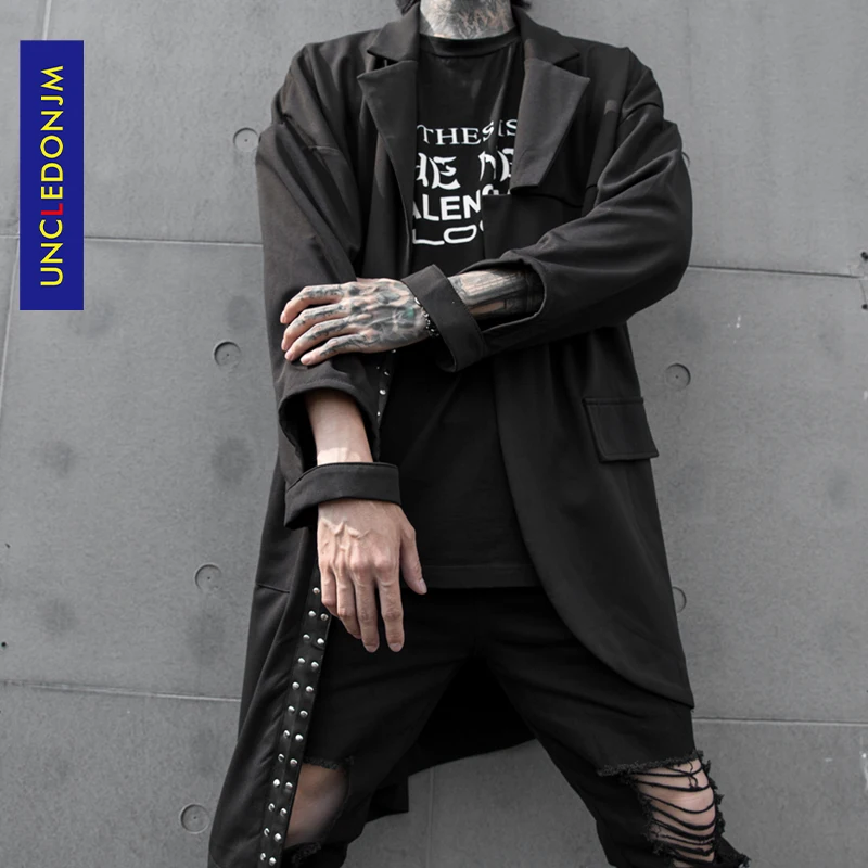 

UNCLEDONJM Men's Fashion Coats Men Zipper Coat Jacket Cardigan Long Sleeve Outwear Blouse Coat Streetwear Sweatshirts CT680