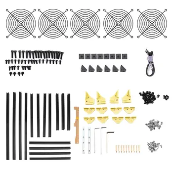 

High Performance Veddha V3C6 GPU Mining Rig Aluminum Alloy Stackable Case Up To 6 GPU Open Air Frame Rack Bracket