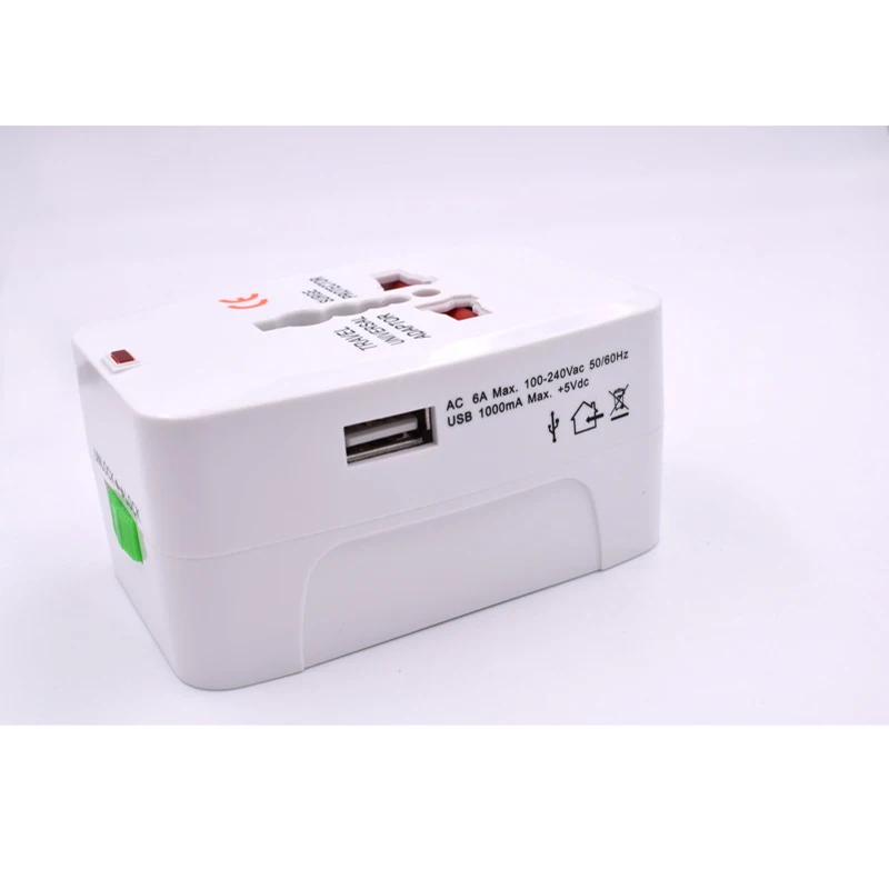 1 USB Plug Rantion дорожный Универсальный адаптер 1/2 usb порты AC зарядное устройство преобразователь на стену штекер для США, Великобритании, Австралии, ЕС - Цвет: 1 USB Plug