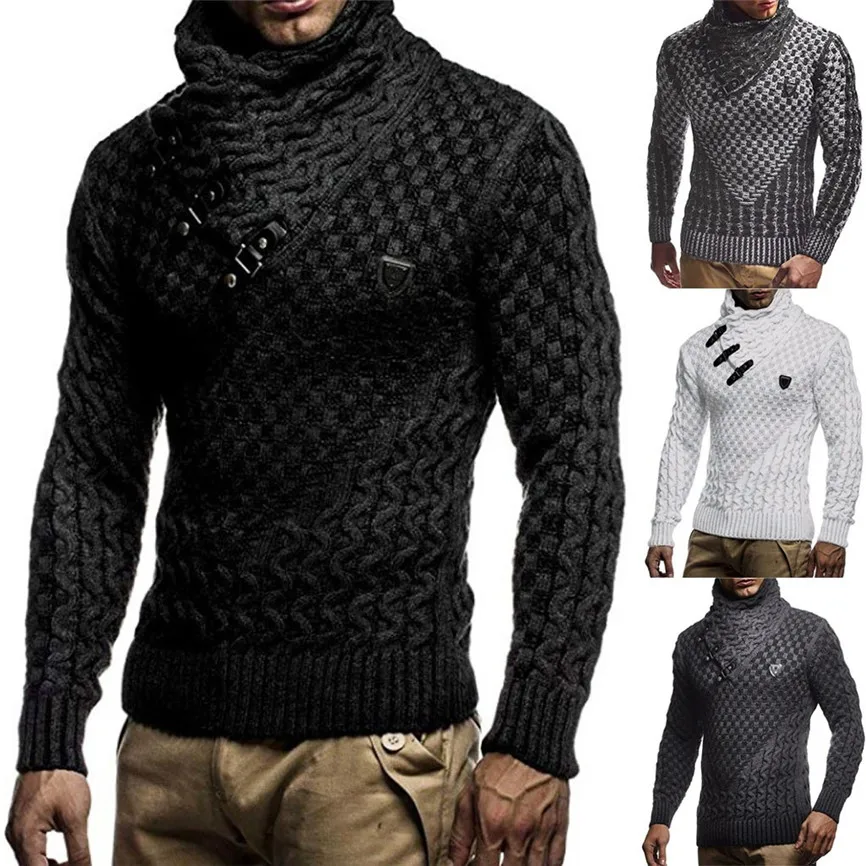 Винтажный свитер, пальто для мужчин, осень, Pull Homme, одноцветные свитера, повседневный теплый вязаный джемпер, свитер, мужские пуловеры