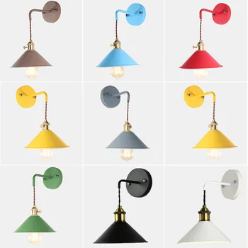 

Cross-mirror Nordic color restaurant Creative lamp macaron bedroom bedside lamp personalized aisle wall lamp hotel wall lamp