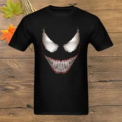 Bad Guys Venom Smile футболка Hipster Мужская черная футболка с вырезом лодочкой Топы с коротким рукавом Funky Tees подростковая одежда из хлопка