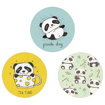 

3pcs Cartoon Mouse Pad Anti Slip Mouse Protector Durable Mouse Cushion Round Mouse Mat Adorable Mouse Pad for Home Net Bar