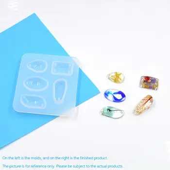 

Squrare Teardrop Oval Irregular Shape Gemstone Pendant Resin Mold Jewelry Making Accessories