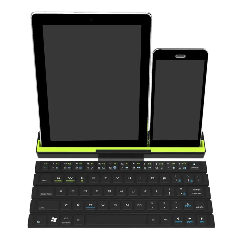 Портативная Складная умная мини клавиатура ультратонкая Беспроводная Bluetooth для