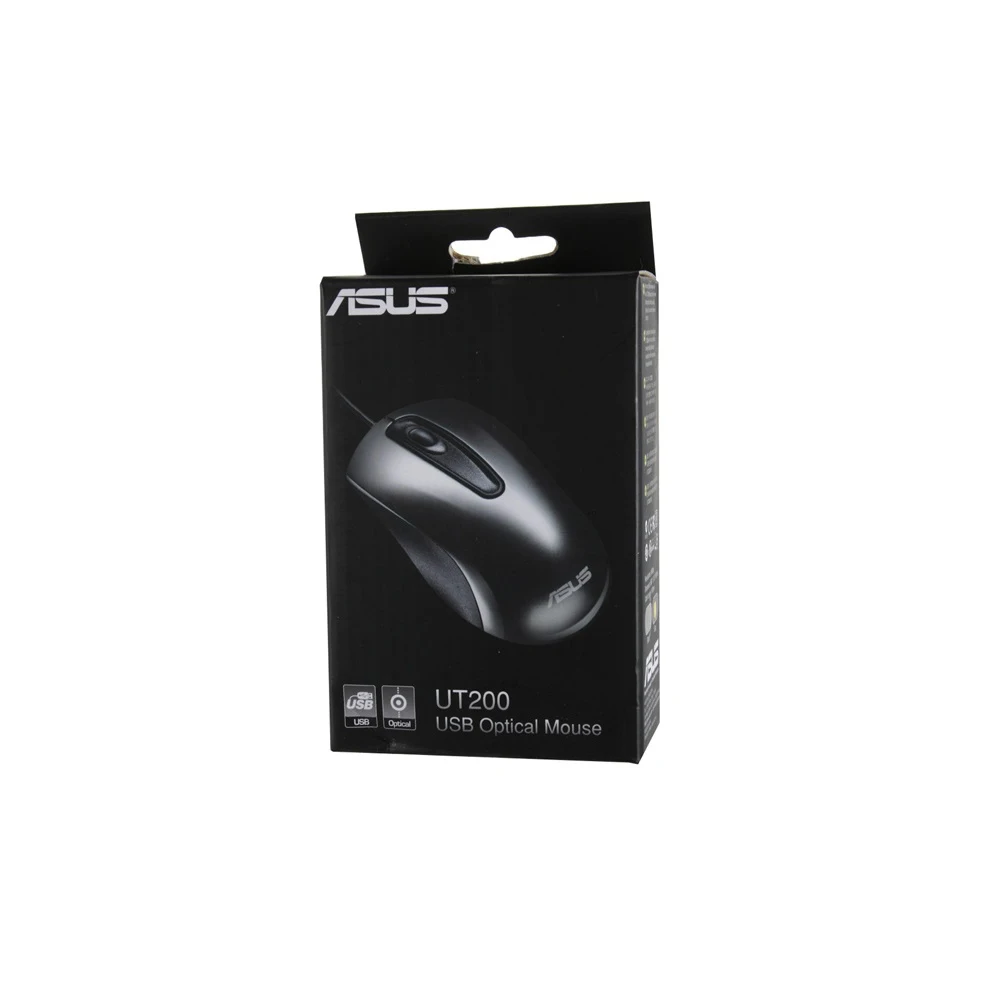 Мышь ASUS UT200 Grey USB оптическая, проводная, 1000 dpi, USB, цвет: серый