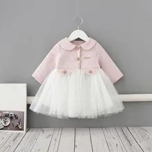 Платье принцессы для девочек Детские платья с воротником «Питер Пэн» вечерние платья для дня рождения платье-пачка бальное платье для детей от 1 до 5 лет, Vestidos