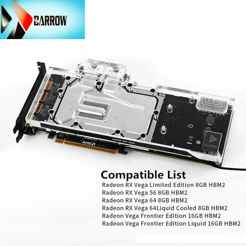 ^Cheap BS-AMRVEGA-PA Barrow GPU water cooler for Radeon Vega Frontier Edition 16G for Radeon RX Vega 64 Limited Edition 8GB GPU cooler