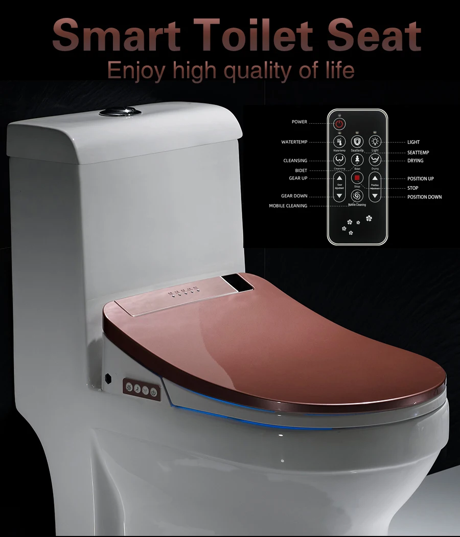 FOHEEL Smart Toilet Seat Cover Electronic Bidet Cover Clean Dry Seat