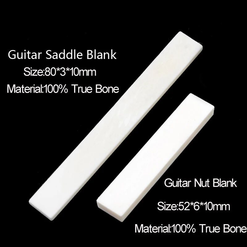 

1 Sets Bone Guitar String Bridge Saddle Blank for Acoustic Classical Guitar Mandolin Banjo Ukulele