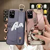 Cute Animal Wrist Strap Phone Holder Case for Samsung Galaxy A51 A71 Note 10 Plus 8 9 S10 S8 S9 S20 Plus Soft Cat Rabbit Cover ► Photo 1/6