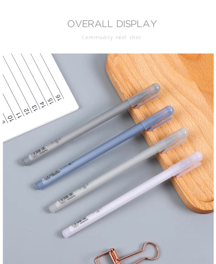1pc 0.38mm Simple frosted neutral pen Translucent Study gel pen black ink pen kawaii stationary pens