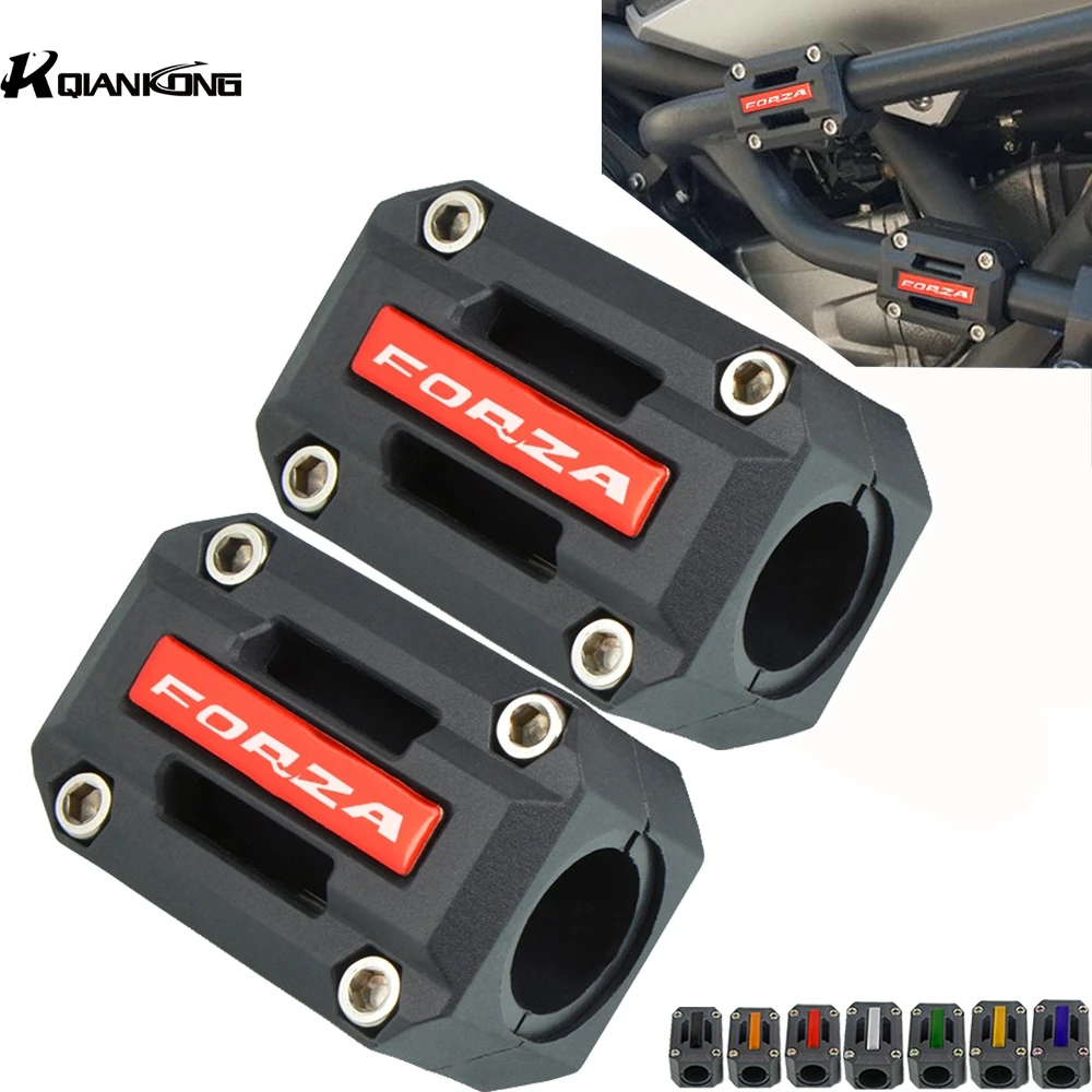 

Forza logo for Honda Forza 2018 2019 2017 2016 2015 14 Motorcycle 22/25/28mm Engine Protection Guard Bumper Decor Block Scooter