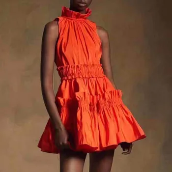 

Prowow Solid Sleeveless Retro Dress Women New Summer Fashion Dress Ladies Women Dress