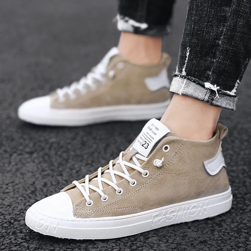 

High-top Board Shoe Men's Korean-style Trend Versatile MEN'S SHOES Trendy Shoes 2019 Autumn New Style Youth Men Fashion Casual S