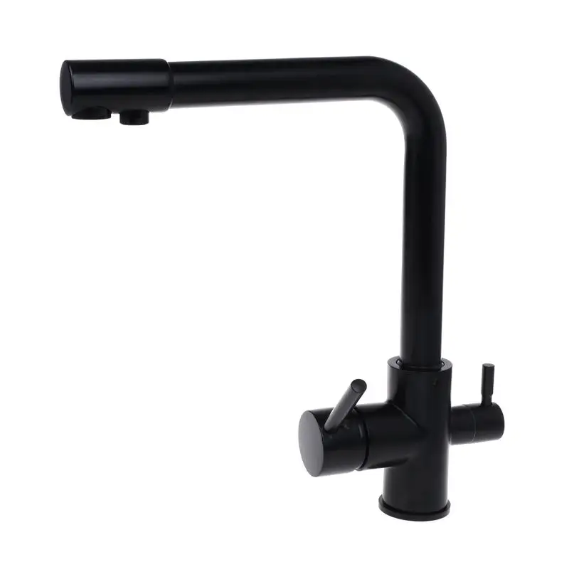 

Black Kitchen Sink Dual-use Faucet Hot & Cold Pure Water Tap Dual Sprayer & Handle Y1QB