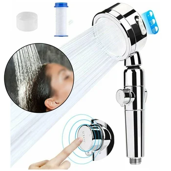 

Hand Shower High Pressure Shower Head Shower Mode 3 Modes On / Off Switch Jetting Shower Head High Pressure Saving Water Bathroo