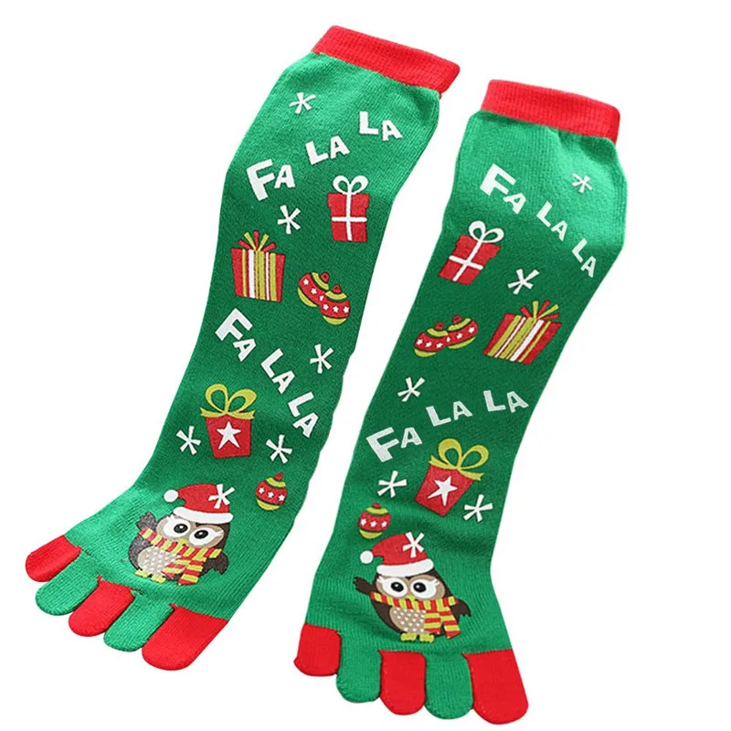 Jaycosin новые модные женские туфли футболка с забавным мультипликационным принтом «печатные носки хлопчатобумажные носки с пятью пальцами Повседневное и маленьких детей, мягкие носки Для женщин рождественские носки для малышей;