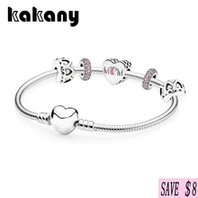 Браслет из стерлингового серебра 925 пробы с сердцем для матери, подарочный набор, подарок на день матери, оригинальная индивидуальность с женскими модными ювелирными изделиями