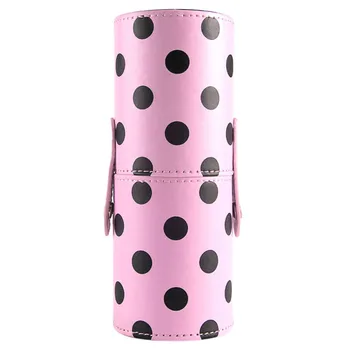 

Travel Leather Makeup Brush Pen Storage Empty Holder Cosmetic Cup Case Box