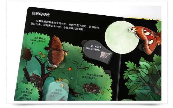 Secret Rainforest tropics Fun Science Book Children's Stereo Book 3d 3-6 Years Child Encyclopedia Fun Book