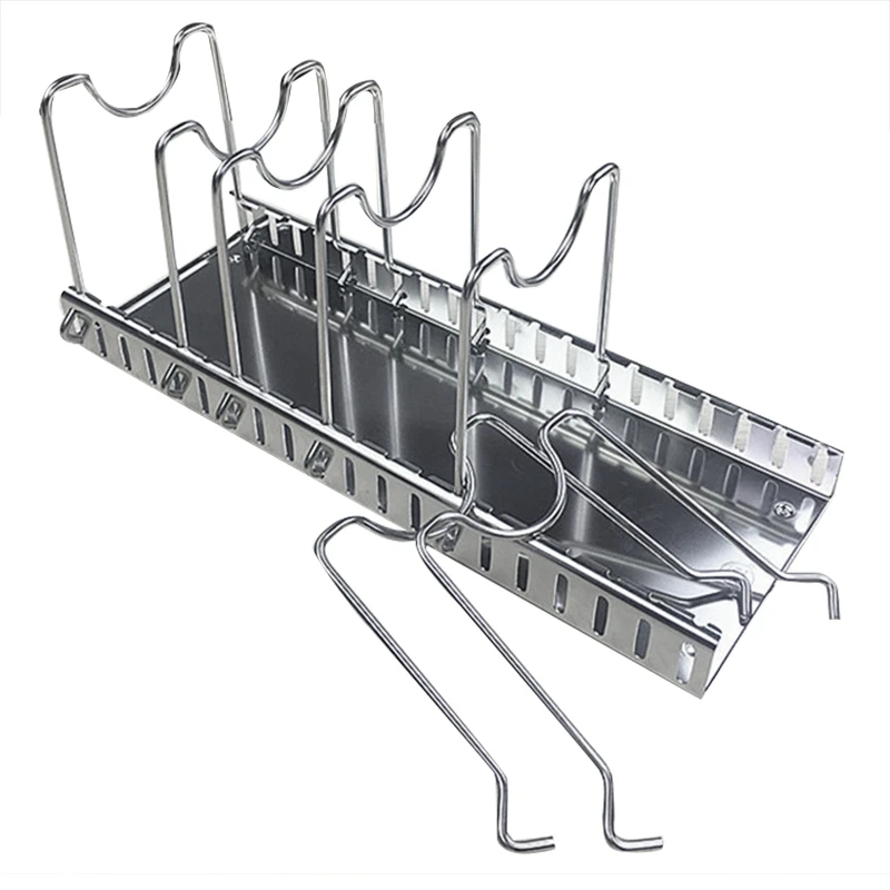 304 Stainless Steel Adjustable Rack Pot Lid Pan Shelf Dish Drainer Shelves Multifunctional Organizers For The Kitchen Drying Rac | Дом и сад